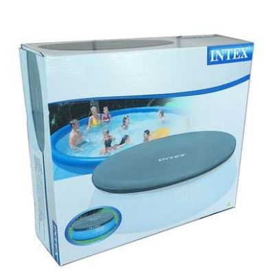 Intex 28022 Round Cover Swimming Pool, Inflatable Swimming Pool Cover