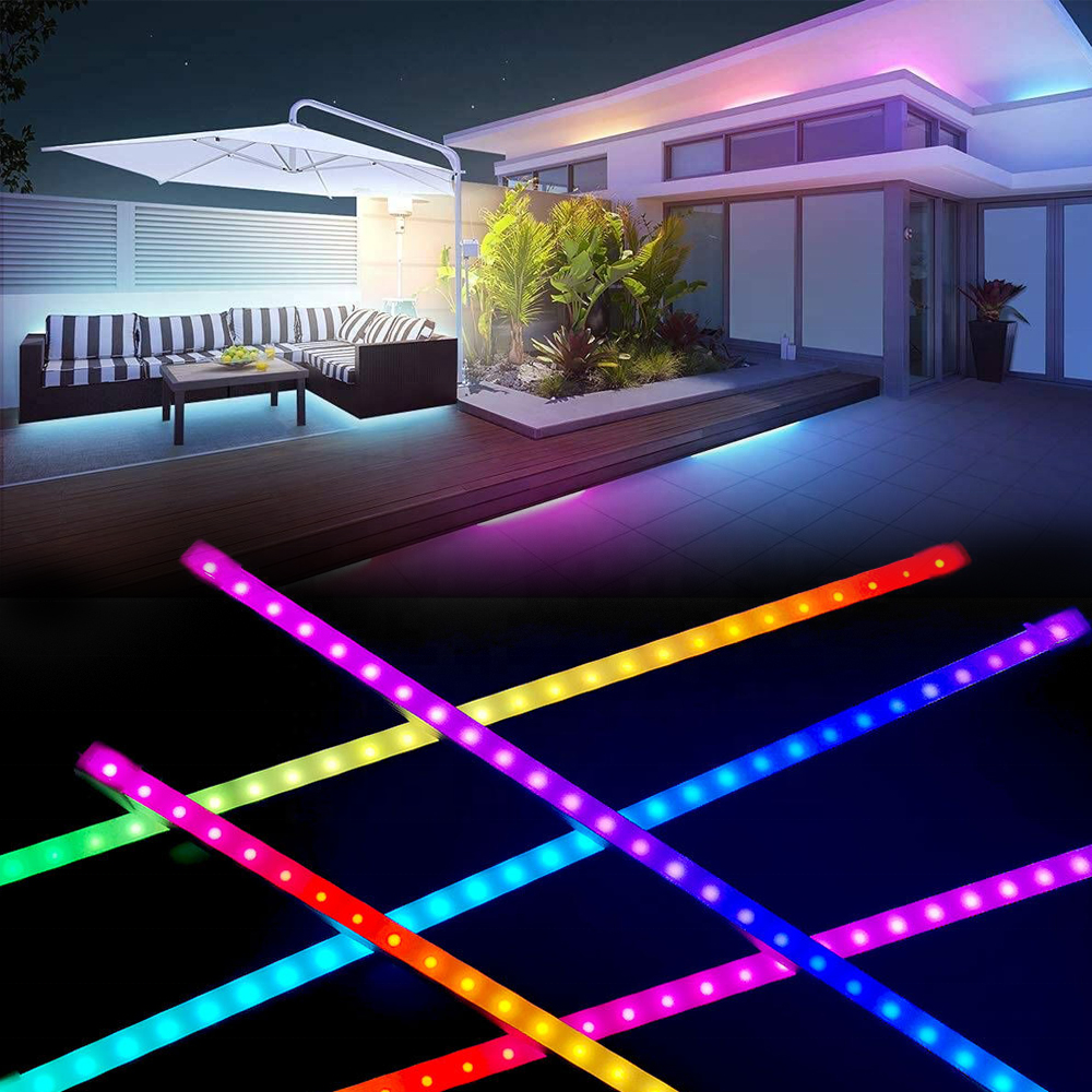 Super good quality IP68 Waterproof RGB Aluminum led linear bar lights for outdoor yard driveway edge facade lighting