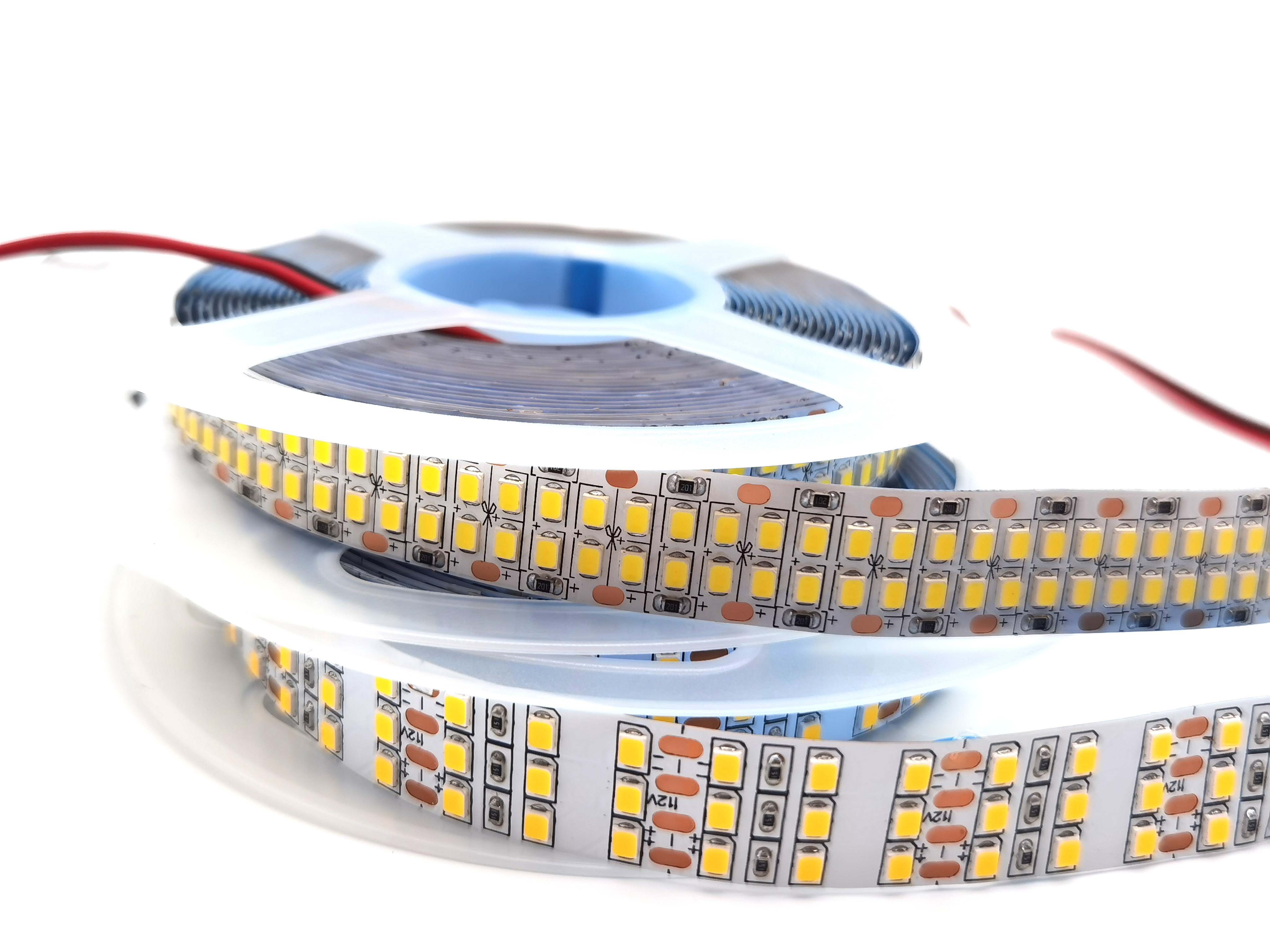 12V 24V led strip light with 2835 double row IP20 Non-Waterproof 480 /M LED Strip White/Warm White for showcase home