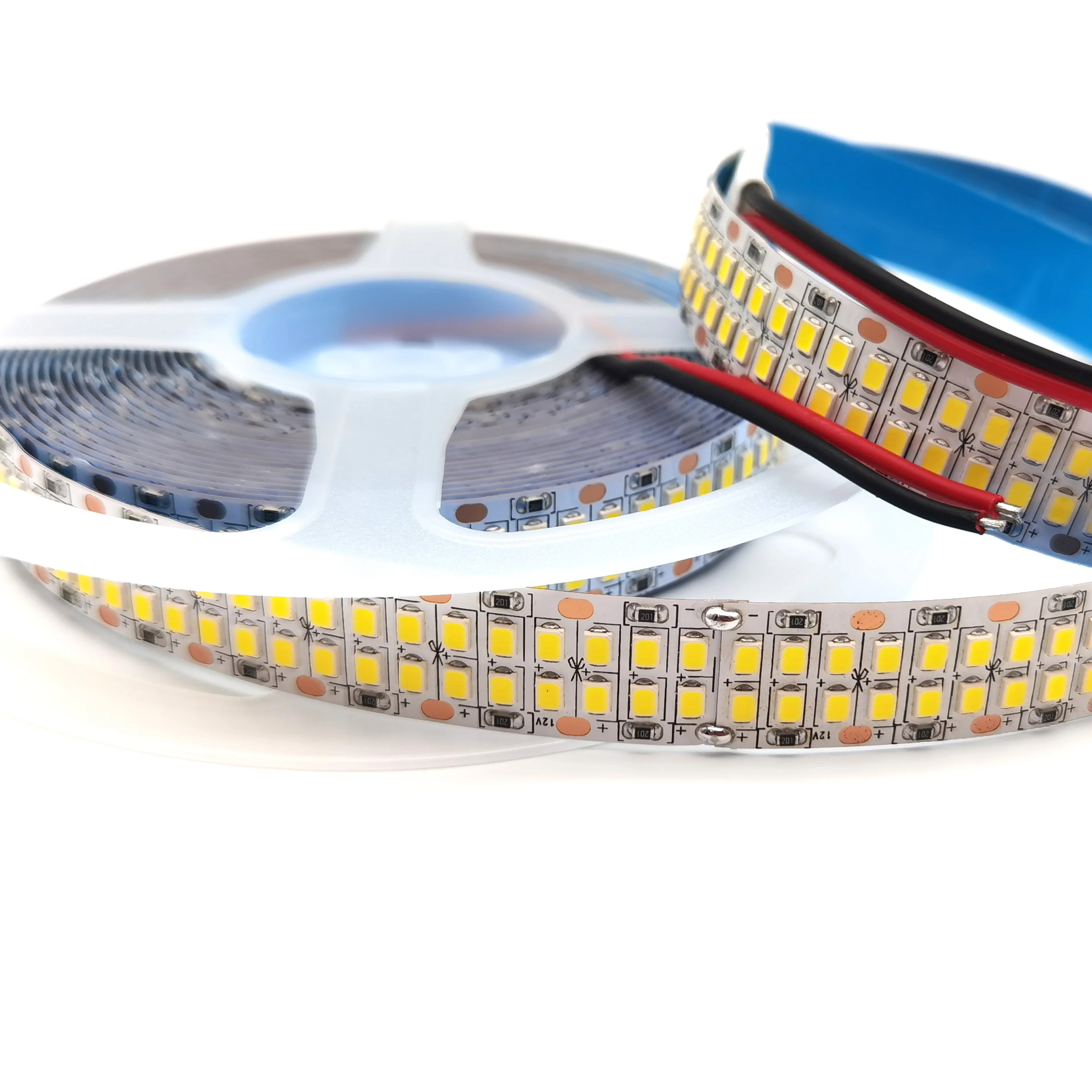 12V 24V led strip light with 2835 double row IP20 Non-Waterproof 480 /M LED Strip White/Warm White for showcase home