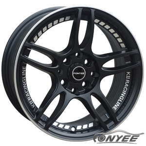 F80E131 Fonyee 15 inch 7.0j 4X100 4X114.3 Modified quality Auto Matte black Mag Aluminum Alloy Passenger Car Wheel Rims in stock