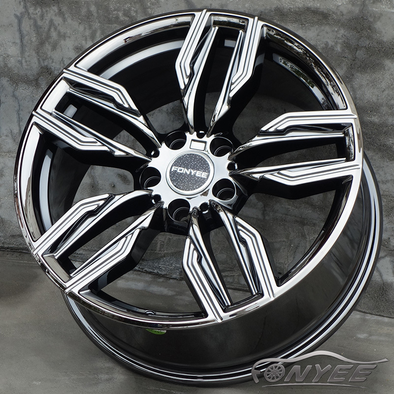 F1001 r 17 18 19 20 inch black spinner 5x112 5X120 alloy wheel original car rim for BMW X5 X6 g30 VW passat atlas teramont rims