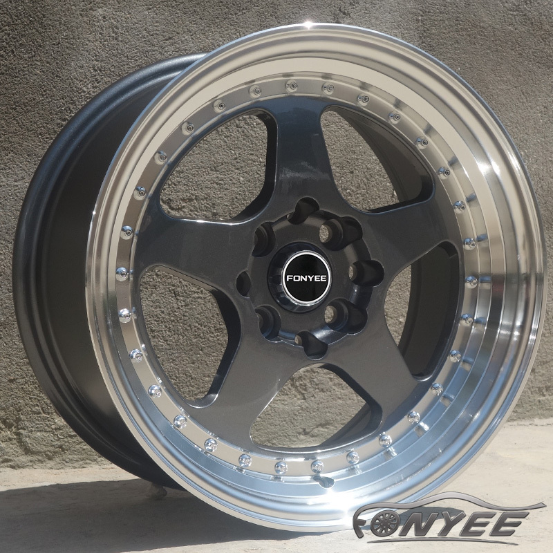 F66580  Fonyee Aluminum Alloy Wheels  14 15 Inch 4x100 4x114.3 High Quality Car Modification Wheel Hub Steel Rim