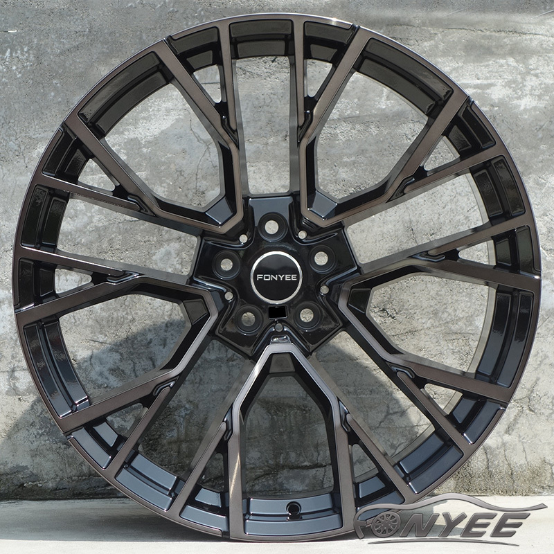 F605769 Fonyee r 20 21 inch 5 hole 5X112 5X120 ET 35 to 47 black machine face car rim auto alloy wheel for BMW X5 X6 X7 rims