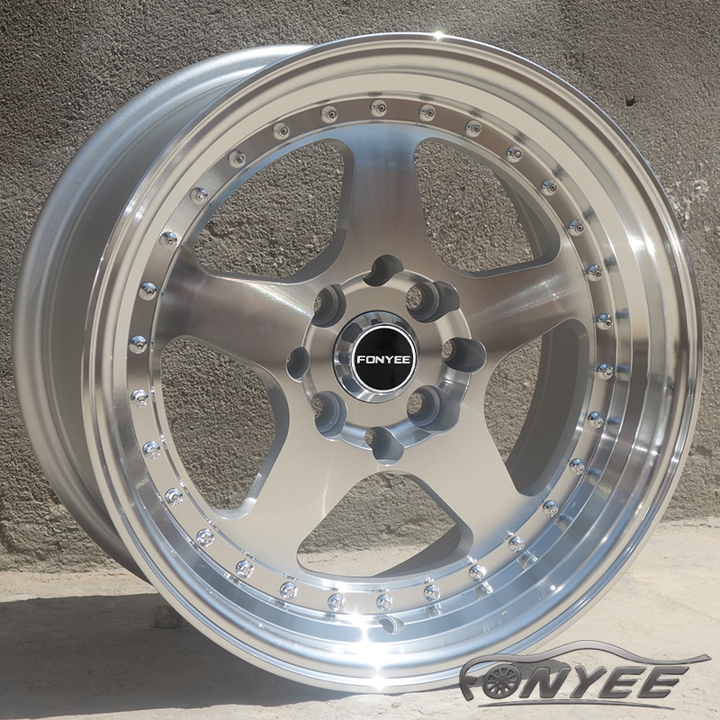 F66580  Fonyee Aluminum Alloy Wheels  14 15 Inch 4x100 4x114.3 High Quality Car Modification Wheel Hub Steel Rim