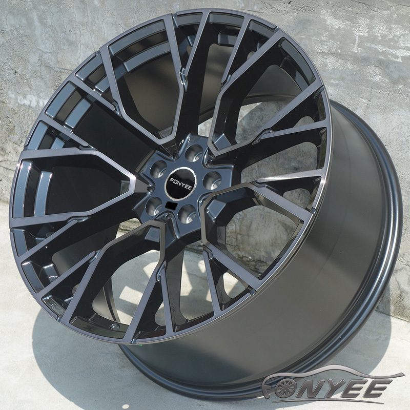 F605769 Fonyee r 20 21 inch 5 hole 5X112 5X120 ET 35 to 47 black machine face car rim auto alloy wheel for BMW X5 X6 X7 rims