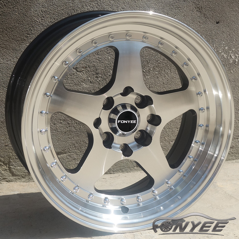 F66580  Fonyee Aluminum Alloy Wheels  14 15 Inch 4x100 4x114.3 High Quality Car Modification Wheel Hub Steel Rim