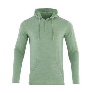 Adult Merino Wool Hoodie, mid weight Fleece, Pullover Hooded Sweatshirt for Men