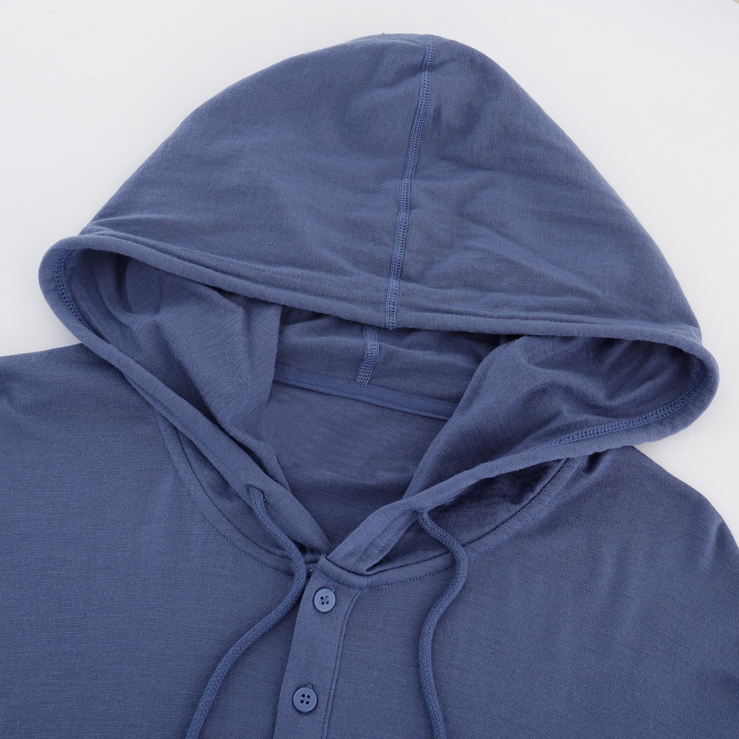 Adult Merino Wool Hoodie, mid weight Fleece, Pullover Hooded Sweatshirt for Men