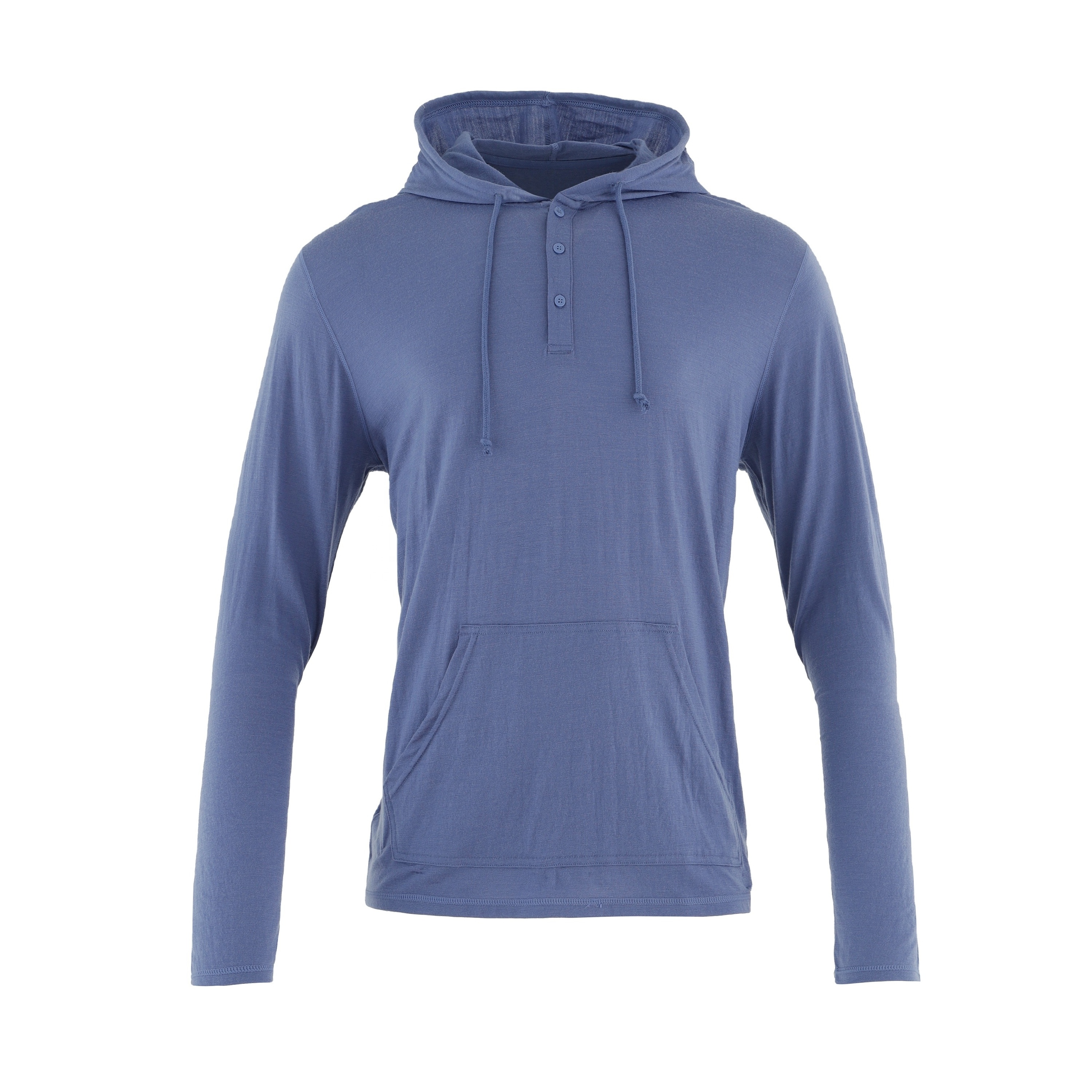 Adult Merino Wool Hoodie, mid weight Fleece, Pullover Hooded Sweatshirt for Men