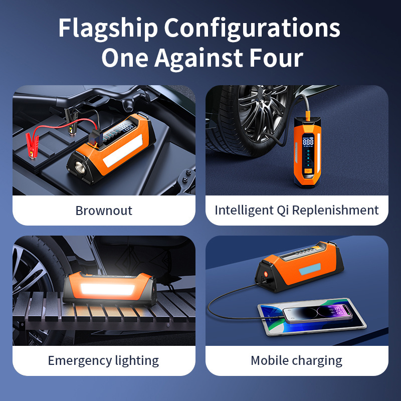 Emergency Lighting Insufflation Starter Inflator Portable Jump Starter with Inflatable Pump