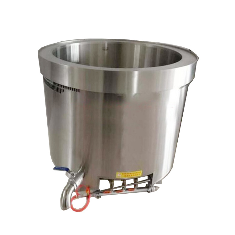 gas stove industrial milk boiling pot/stainless steel boiling tank for broth