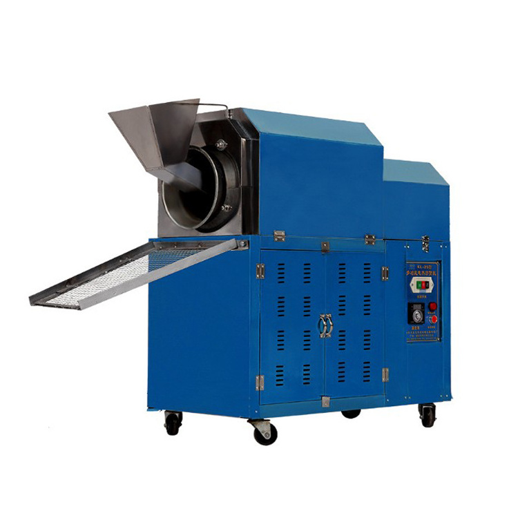 electric continous peanut roaster/pistachio roasting machine/nuts drum dry roaster equipment