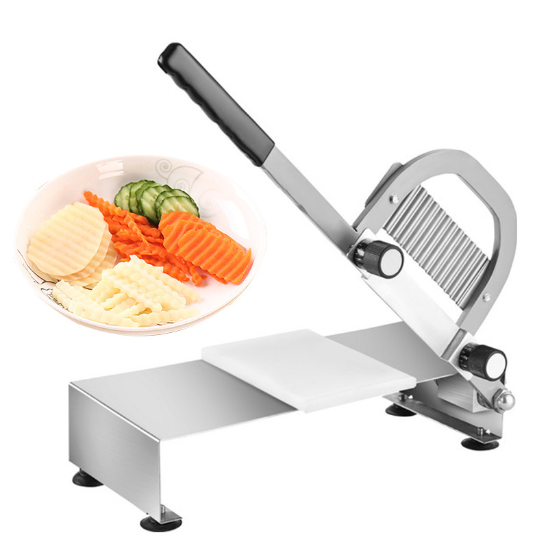 Manual small stainless steel wave French fries slicer fast food restaurant