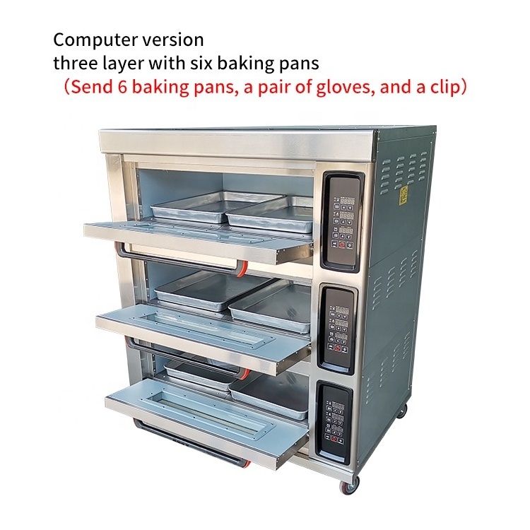 Bakery Equipment Professional Bread Baking Machine Gas / Electric Oven Commercial Convection Oven Pizza Oven