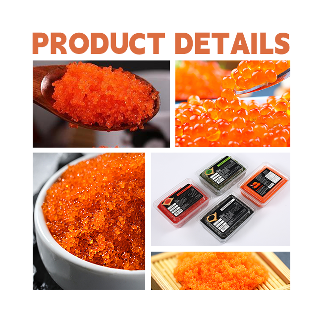 0.5kg Frozen Masago high quality Supporting multiple payment methods orange green black yellow red flying fish roe