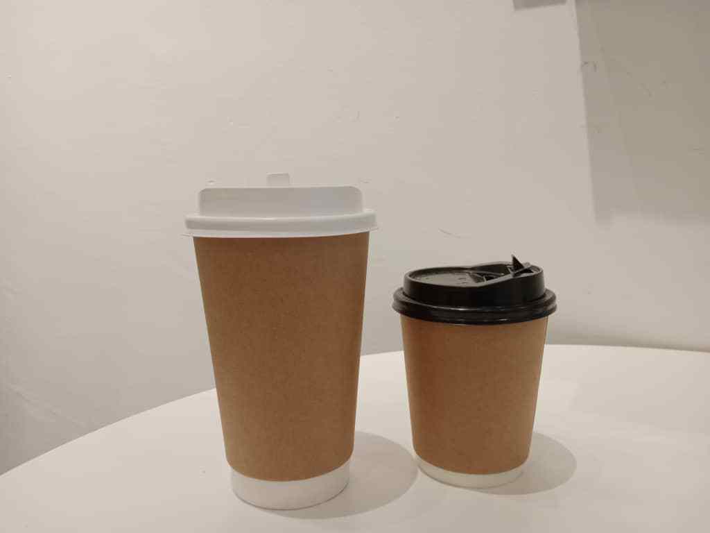 Bespoke 12oz Kraft Double Wall Cup Paper Container Eco-Friendly Leakproof for Coffee Connoisseurs Takeaway Packaging