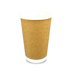 Bespoke 12oz Kraft Double Wall Cup Paper Container Eco-Friendly Leakproof for Coffee Connoisseurs Takeaway Packaging