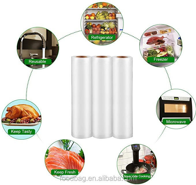 Vacuum Sealer Bag-Rolls for Food Saver-Storage - 3 Rolls 8