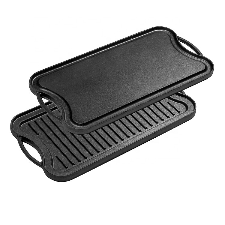 Solution Prestige Reversible Bbq Grill Cast Iron Cookware Vegetable Oil Griddle Pan For Amazon