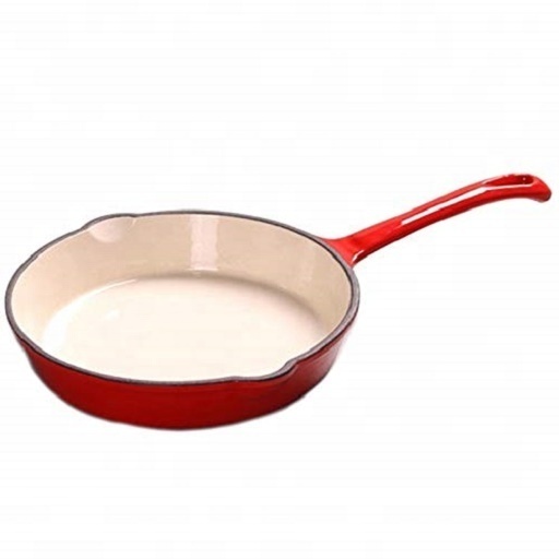 Wholesale 20/26cm Customized Enamel Cast Iron Skillet Non Stick Enamel Frying Pan For Home Kitchen Enamel Cookware