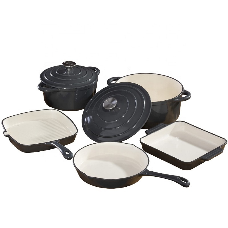 Foodie Factory Directly Supply Cast Iron Non Stick Sets Camping Enamel Cookware On Sale