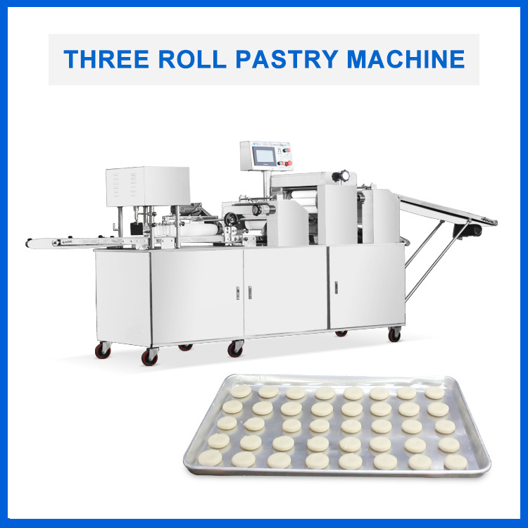 chinese puff pastry sheet machine With CE approved/three roll pastry making Machine