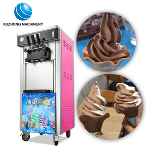 Machine A Glace Ice Cream Maquina Hacer Helados Automatic Soft Ice Cream Machine 3 Flavors Soft Serve Ice Cream Machine