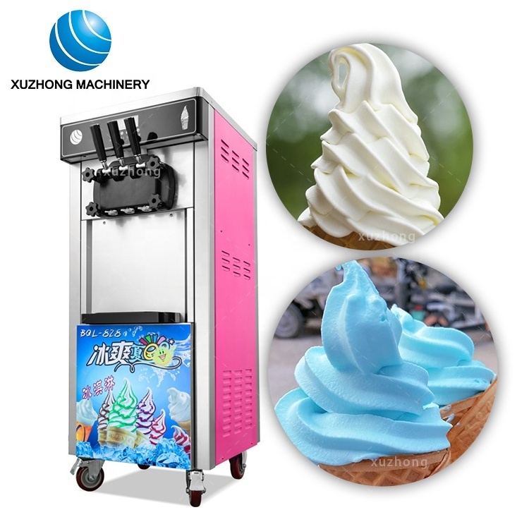 Machine A Glace Ice Cream Maquina Hacer Helados Automatic Soft Ice Cream Machine 3 Flavors Soft Serve Ice Cream Machine