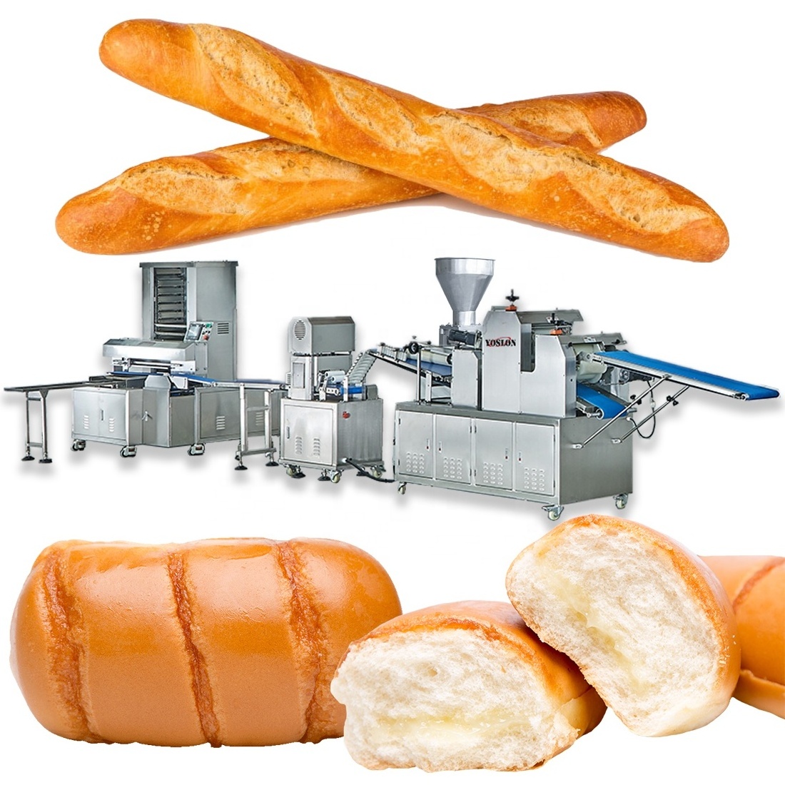 Yoslon Industrial Lavash Bread Making Machine Twinkies Bread Bakery Machinery For Bread Making