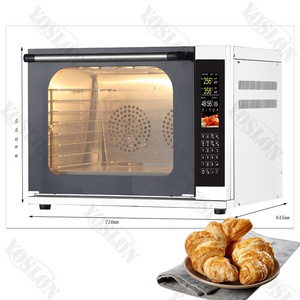 YOSLON High Quality 4 Trays Commercial Countertop Electric Steam Convection Oven For Sale