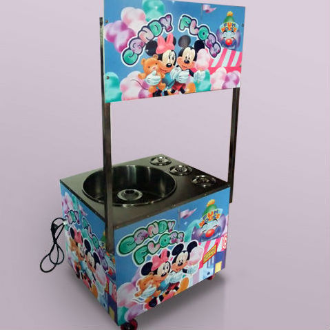 electric cotton candy machine with cart candy floss machine with cart candy floss maker with cart commercial hot sale