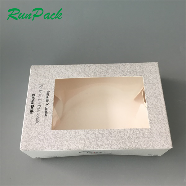 Disposable Paper Food Packaging Take Away Window sushi packaging box Take Away Bento Food Luxury Gift Paper Takeaway Sushi Box