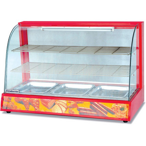 New Arrival Commercial Modern Countertop Hot Big Glass Buffet Fried Food Display Warmer