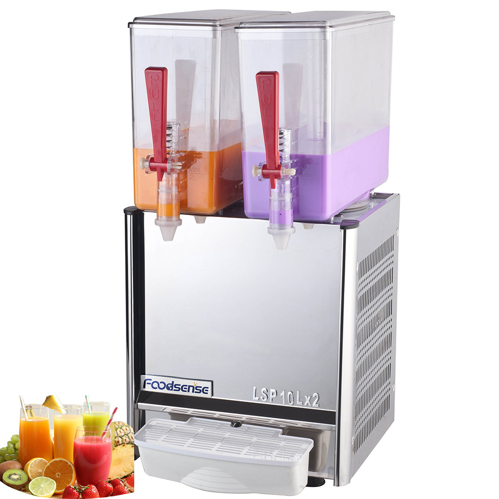 cold drink juice dispenser 15 liters cheap machine automatic refrigerated 6 tank with cooler cups sweat pant