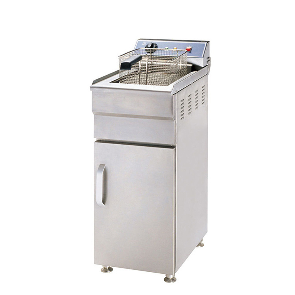 40l stainless steel 1 tank 2basket gas fryer oil less double deep fryer, commercial gas deep fryer with propane