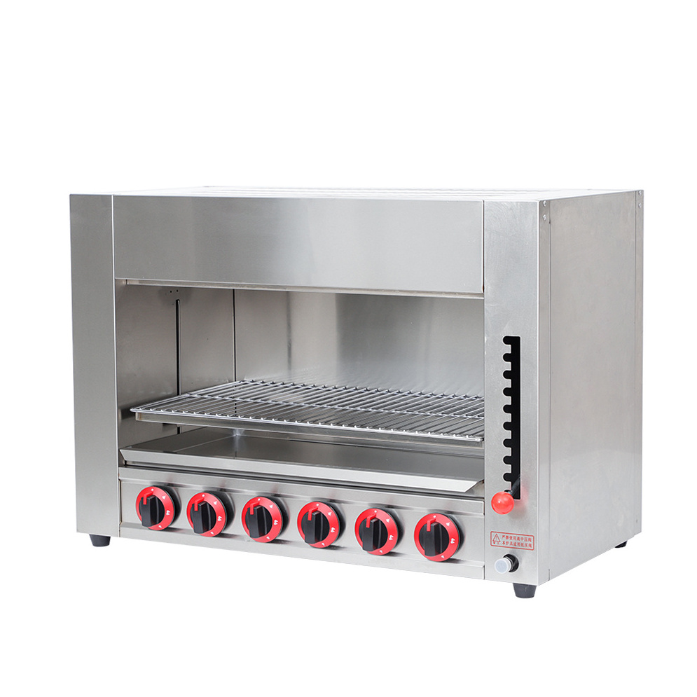 High-efficiency 6 Burners Gas Salamander Oven Beef Salamander Grill