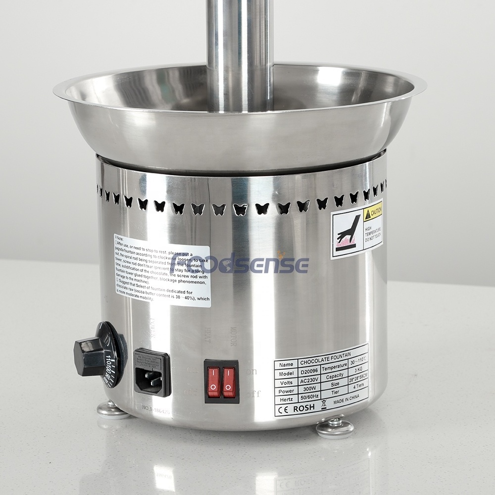 Commercial Stainless Steel  Chocolate Fountain Chocolate Cheese Heated Melting Machine For Serving Chocolate fondue