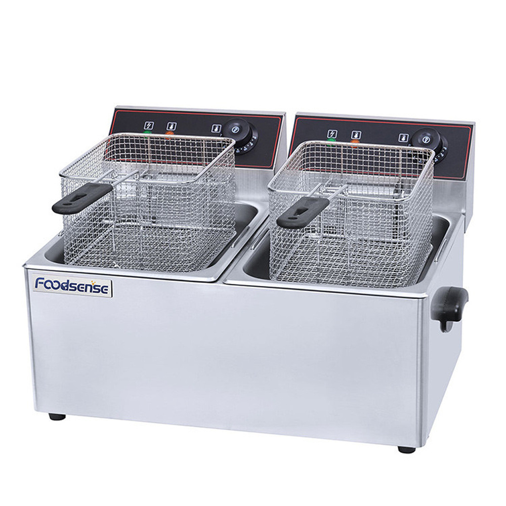 Manufactory Supply 2-Tank 2-Basket Electric Fryer Healthy Fat Fryer,Fish Fryer,Induction Fryer