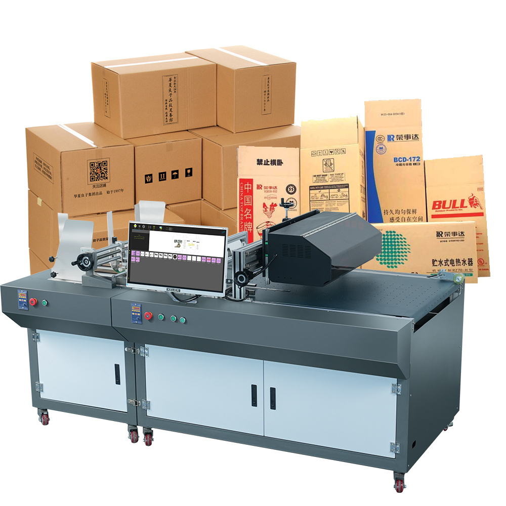 Foofon automatic high speed single pass printing single pass uv carton printers