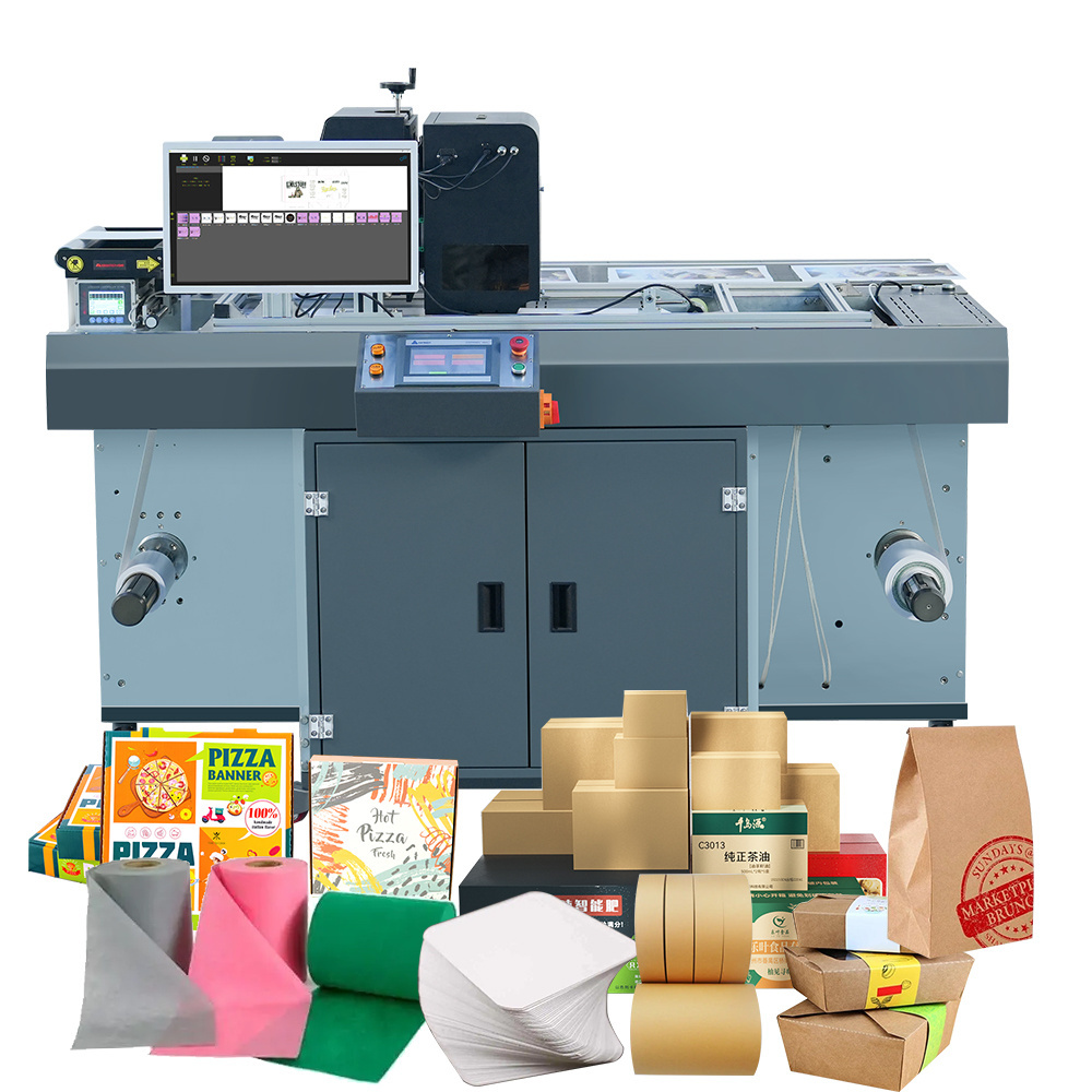 Foofon High quality Roll To Roll Digital Label Printing Machine logo Inkjet Printing Machine single Pass Printer