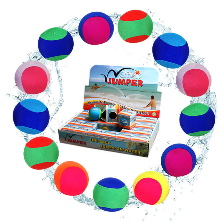 Waterproof Reusable Squishy Water Fight Ball Toy Skim Skip Water Bouncer Ball Corrugated Balls