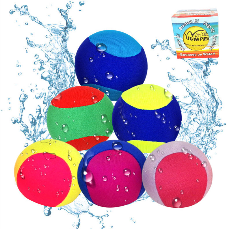 Waterproof Reusable Squishy Water Fight Ball Toy Skim Skip Water Bouncer Ball Corrugated Balls