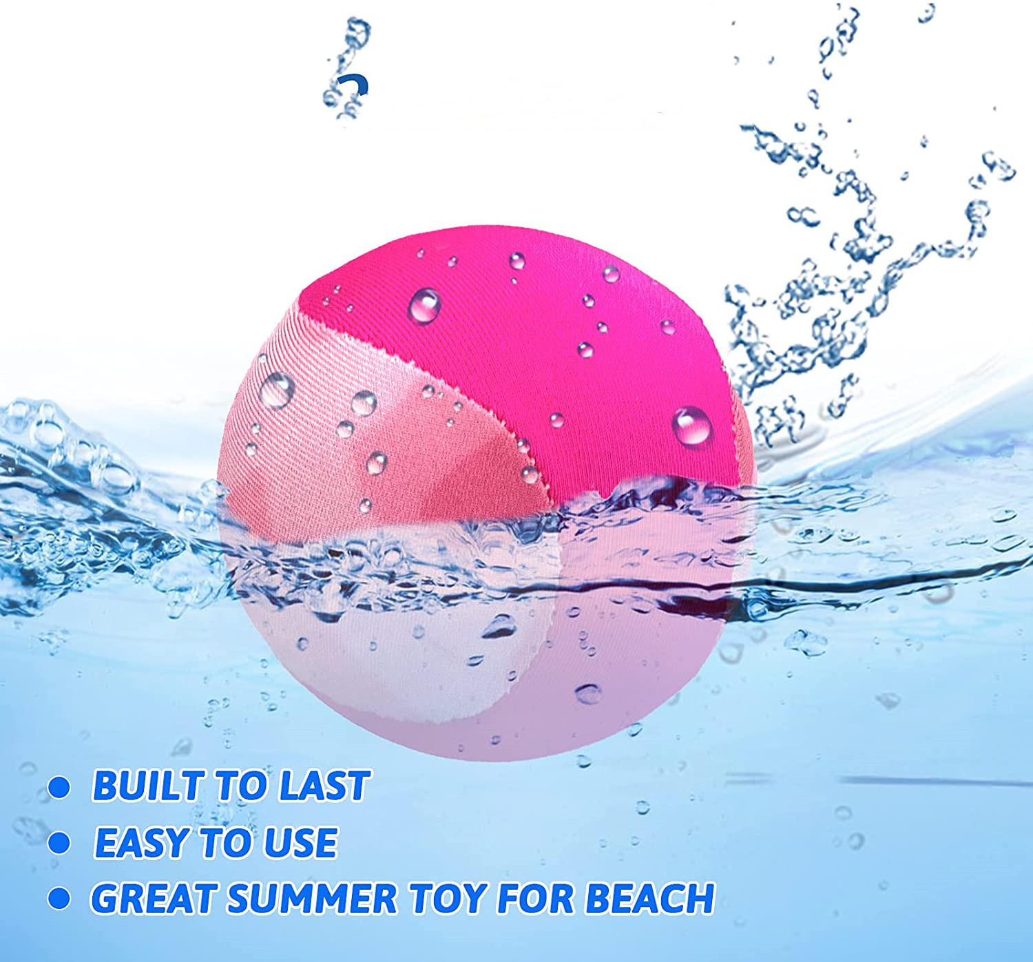 Soft Resin Swimming Pool Beach Grip Water Skim Jump Balls Petanque Tpr Fabric Bounce Bouncing Splash Skip Jumping Water Ball