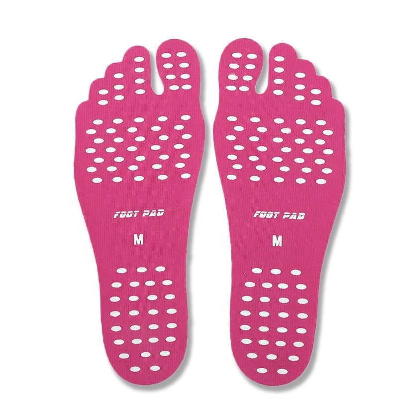 Beach Foot Pads Barefoot Adhesive Invisible Foot Stickers Stick on Soles Anti-Slip Footing Pads for Surfing Swimming