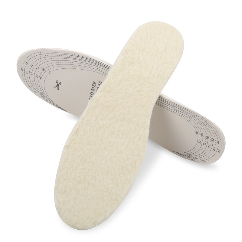 Cuttable Size Comfort latex wool or Sheep Skin warm Insoles