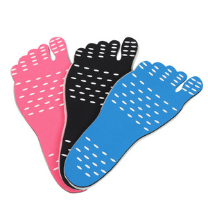 Invisible Beach Insoles Barefoot Foot Pads Waterproof Stick on Non-Slip Insoles for Beach Spa Pool Beach Barefoot Pads