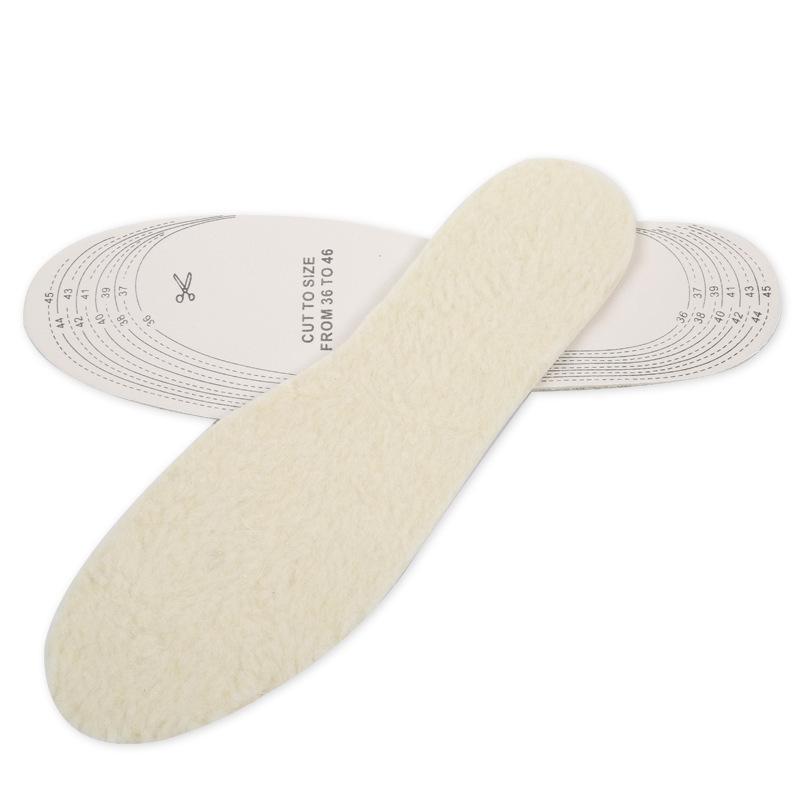 Cuttable Size Comfort latex wool or Sheep Skin warm Insoles