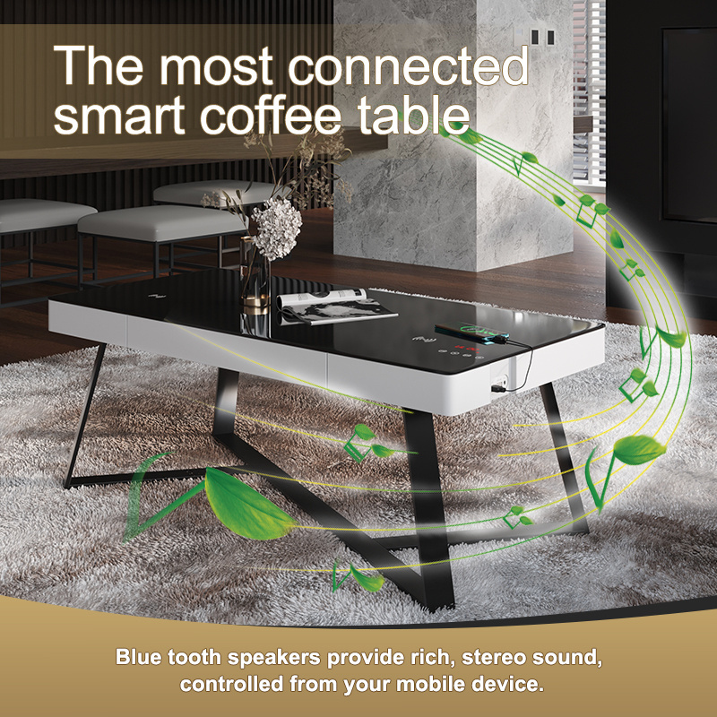 Touch Screen Coffee Tables Multifunctional Home Quality Speaker Table Smart Home Coffee Table