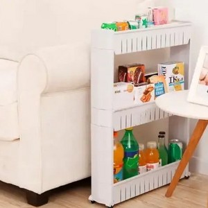 Slim Slide pull Out Mobile Pantry Kitchen Pantry Organizer Slide Out Storage Tower For Kitchen